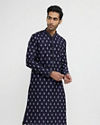 Dark Blue Festive Radiance Kurta Pajama